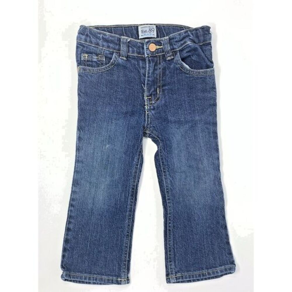 PLACE Blue Denim Bootcut Stretch Adjustable‎ Waist Girl's Jeans Size 3T